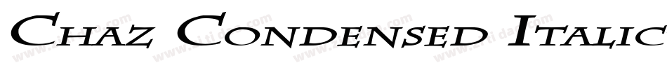 Chaz Condensed Italic字体转换